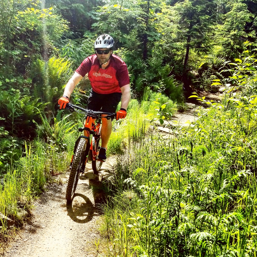 man mountain biking seattle